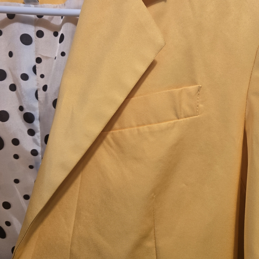 Men's Mustard Yellow Long Coat Jacket - Picture 7 of 10